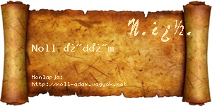 Noll Ádám névjegykártya